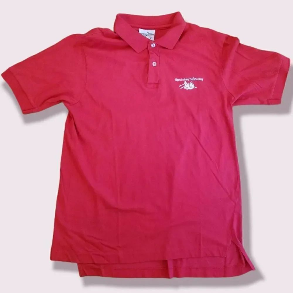 Velva Sheen Polo Shirt Men Large Red Embroidered | Vintage | VGC